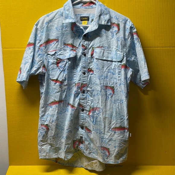 Cabela's Shirts Cabelas Vented Fishing Shirt Short Sleeve Button
